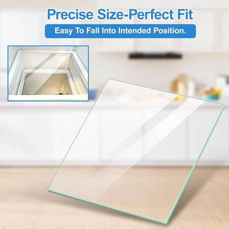 Alvar UPGRADED 240443384 Refrigerator Crisper Glass Inset Only for 241969501 Refrigerator Shelf Frame,Glass Crisper Cover Compatible with Frigidaire Refrigerator Replacement Shelf Parts - Image 5